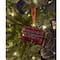 4" Shiny Metallic Red & Silver Glass Double Decker Bus Christmas Ornament